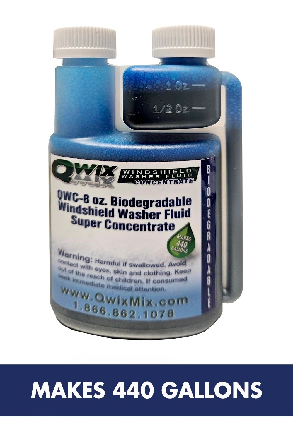 Qwix Mix QWC-8C 8 oz super concentrated biodegradable washer fluid