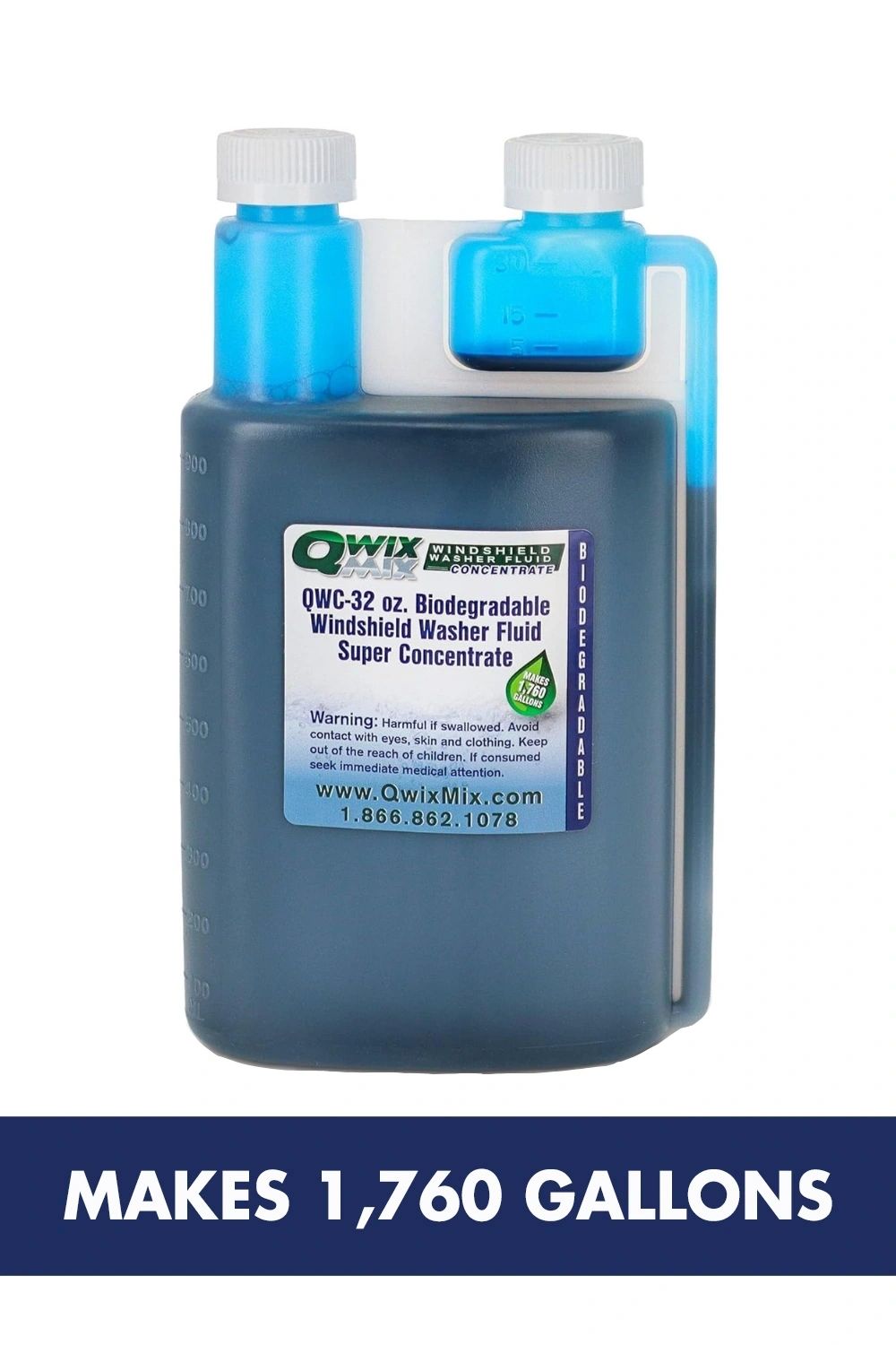 Qwix Mix QWC-32 32 oz super concentrated biodegradable washer fluid